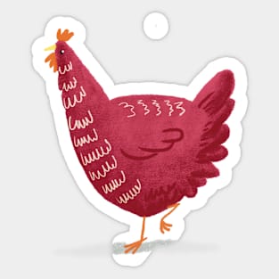 Red Chicken Sticker